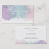 Pastel Watercolor Business Card Visitenkarte (Vorne/Hinten)