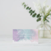 Pastel Watercolor Business Card Visitenkarte (Stehend Vorderseite)