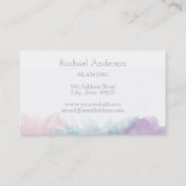 Pastel Watercolor Business Card Visitenkarte (Rückseite)