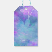 Pastel Watercolor Butterfly Custom Gastgeschenk Geschenkanhänger (Rückseite)