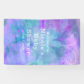 Pastel Watercolor Butterfly Personalisiertes Party Banner (Horizontal)