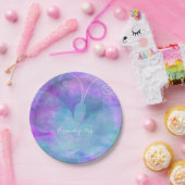 Pastel Watercolor Butterfly Personalisiertes Party Pappteller (Party)
