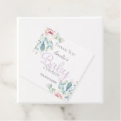 Pastel Watercolor Cactus Pink Baby Shower Geschenkanhänger (Beispiel)