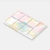 Pastel Watercolor Camouflage - Wochenplaner Post-it Klebezettel (angewinkelt)