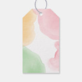 Pastel Watercolor Chick And Willow Wreath Easter Geschenkanhänger (Rückseite)