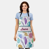 Pastel Watercolor Christmas Apron – Personalized Schürze (Getragen)