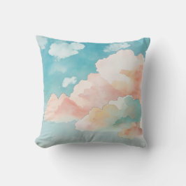 Pastel Watercolor Cloud Pillow Kissen