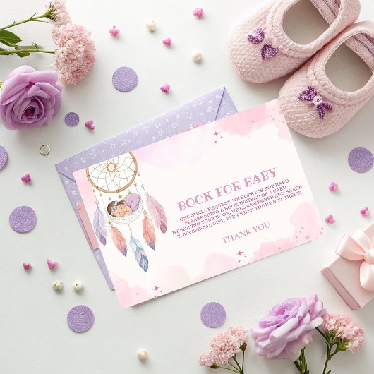 Pastel Watercolor Dreamcatcher Babydusche Begleitkarte