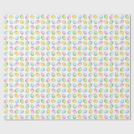 Pastel Watercolor Easter Egg Pattern Geschenkpapier (Flach)