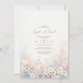 Pastel Watercolor Einladung zur Hochzeit (Vorderseite)