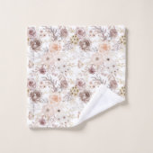 Pastel Watercolor Farbige Rose Badhandtuch Set (Waschlappen)