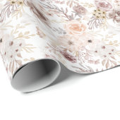 Pastel Watercolor Farbige Rose Geschenkpapier (Rolleneckpunkt)