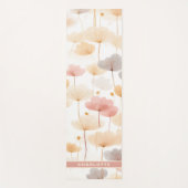 Pastel Watercolor Floral Blooms Personalized Name Yogamatte (Vorderseite)