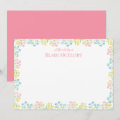 Pastel Watercolor Floral Danke Karten (Vorne/Hinten)