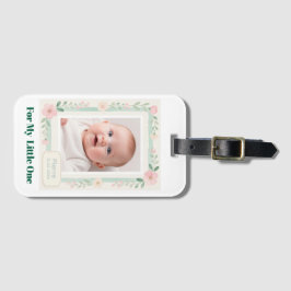 Pastel Watercolor Floral Empty Photo Frame Gepäckanhänger