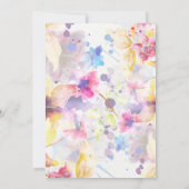 Pastel Watercolor Floral Foto Hochzeit Save The Date (Rückseite)