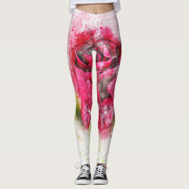 Pastel Watercolor Floral Leggings
