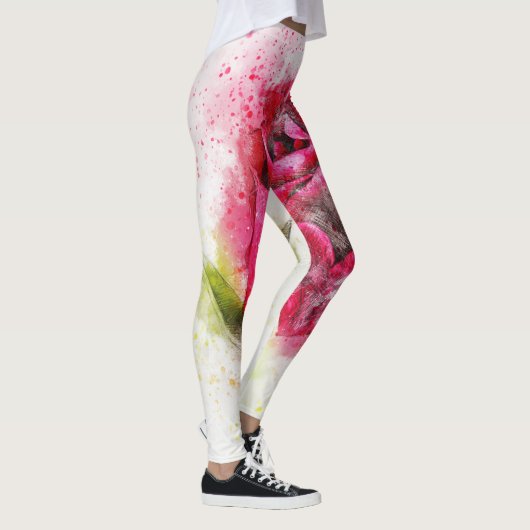 Pastel Watercolor Floral Leggings (Rechts)