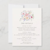 Pastel Watercolor Floral Wedding Details Card Einladung (Vorderseite)