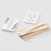 Pastel Watercolor Floral Wedding Program Fan Fächer (Non-assembled)