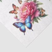 Pastel Watercolor Florals & Butterflies Decoupage Seidenpapier (Ausschnitt)