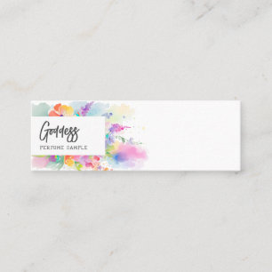 Pastel Watercolor Florals Perfume Tester Mini Visitenkarte