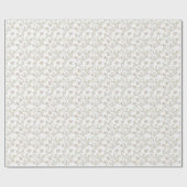 Pastel Watercolor flowers Roll Geschenkpapier (Flach)