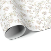 Pastel Watercolor flowers Roll Geschenkpapier (Rolleneckpunkt)