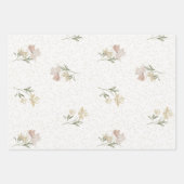Pastel Watercolor flowers Wrapping Paper of 3 Geschenkpapier Set (Vorderseite 3)