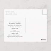 Pastel Watercolor Foto Abschluss Ankündigung Postkarte (Rückseite)