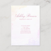 Pastel Watercolor Handmade Schmuck Earring Display Visitenkarte (Rückseite)