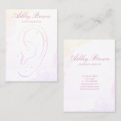 Pastel Watercolor Handmade Schmuck Earring Display Visitenkarte (Vorne/Hinten)