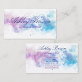 Pastel Watercolor Handmade Schmuck Visitenkarte (Vorne/Hinten)