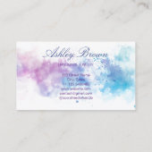 Pastel Watercolor Handmade Schmuck Visitenkarte (Rückseite)