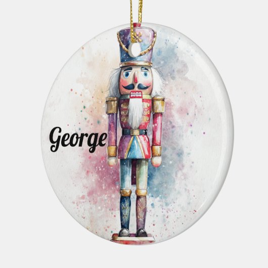 Pastel Watercolor Holiday Ornament – Nutcracker (Links)