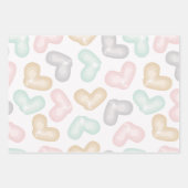 Pastel Watercolor Hörmuster Geschenkpapier Set (Vorderseite 2)