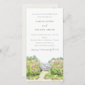 Pastel Watercolor Hütte Garden Verlobung Dankeskarte (Vorne/Hinten)