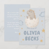 Pastel Watercolor Illustrative Babydusche Begleitkarte (Vorne/Hinten)