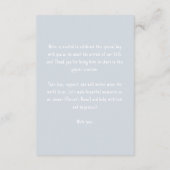 Pastel Watercolor Illustrative Babydusche Begleitkarte (Rückseite)