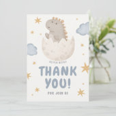 Pastel Watercolor Illustrative Babydusche Dankeskarte (Stehend Vorderseite)