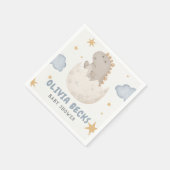 Pastel Watercolor Illustrative Babydusche Serviette (Ecke)