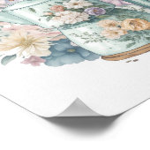 Pastel Watercolor Kaffeemaschine Küche Poster (Ecke)