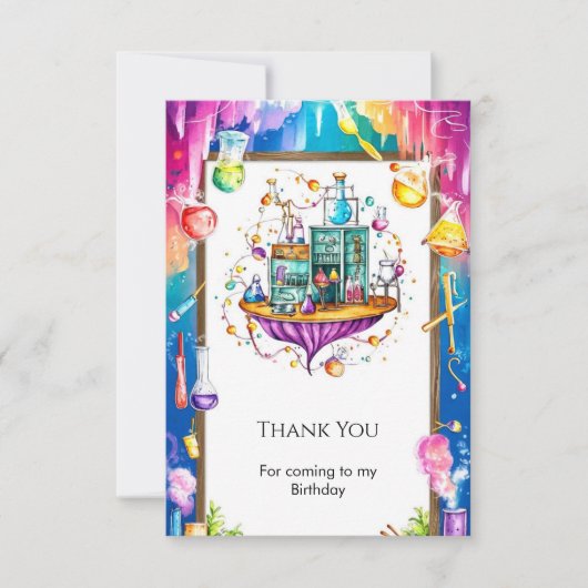 Pastel Watercolor Labrador Scientist zum Geburtsta Dankeskarte (Vorderseite)