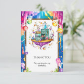 Pastel Watercolor Labrador Scientist zum Geburtsta Dankeskarte (Stehend Vorderseite)