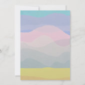 Pastel Watercolor Landschaft Hochzeit einladen Einladung (Rückseite)