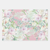 Pastel Watercolor Lavender , Pink & White Florals Geschenkpapier Set (Vorderseite 3)