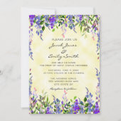 Pastel Watercolor Lavender Yellow Wedite Einladung (Vorderseite)