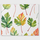 Pastel Watercolor Leaf Harmony Geschenkpapier (Flach)