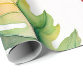 Pastel Watercolor Leaf Harmony Geschenkpapier (Rolleneckpunkt)
