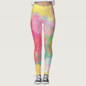 Pastel Watercolor Leggings (Vorderseite)